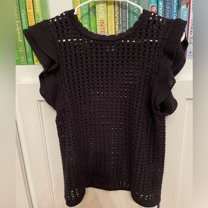 Gap flutter sleeve crocheted top. XS